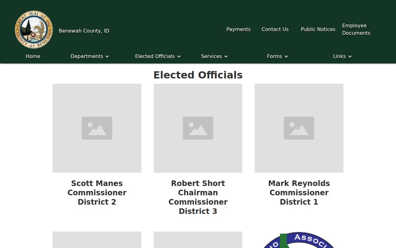 Benewah County elected officials directory