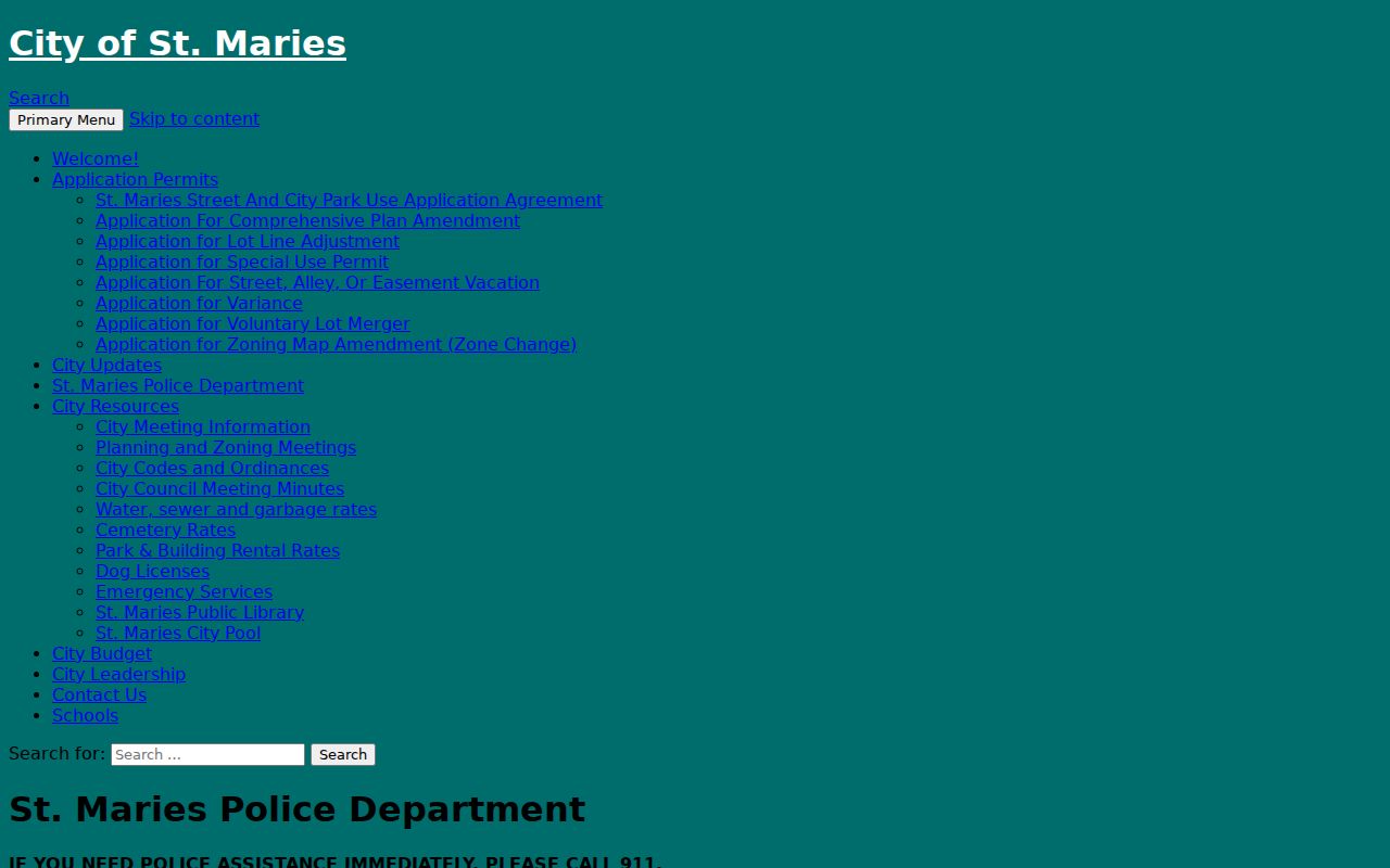 Official St. Maries Police Department page
